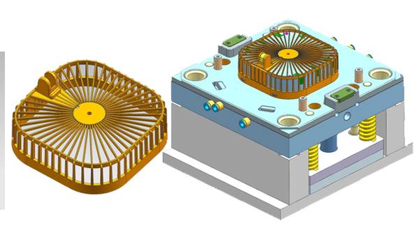 Khuôn lồng quạt tích điện